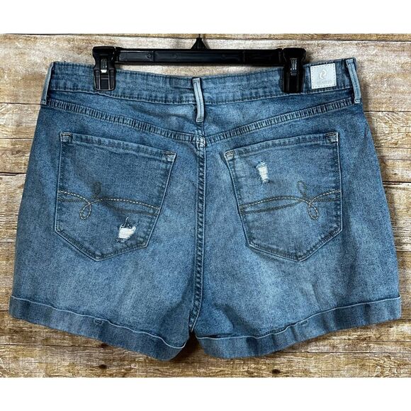 DENIZEN HIGH RISE CLASSIC CASUAL CONCERT FESTIVAL EVERYDAY DENIM MOM SHORTS - Picture 2 of 7